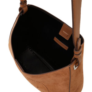 A1W30165_1KW-02 K/Circle Hobo Suede Καφέ Τσάντα KARL LAGERFELD