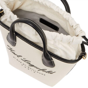 A1W46076_425-02 Hotel Karl Small Canvas Bag Εκρού Τσάντα KARL LAGERFELD