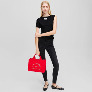A1W50010_034-mdl1 K/RSG Square Medium Tote Κόκκινη Τσάντα KARL LAGERFELD
