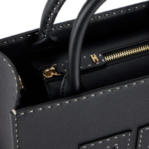 BS08A51E2_110-02 Μικρή Μαύρη Τσάντα Tote Με Logo ELISABETTA FRANCHI