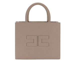 BS08A51E2_DC4-00 Μικρή Μπεζ Τσάντα Tote Με Logo ELISABETTA FRANCHI