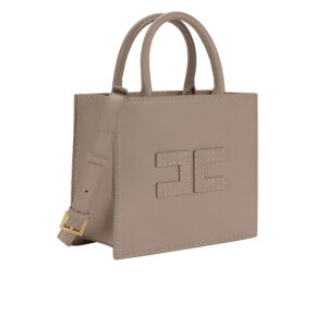 BS08A51E2_DC4-03 Μικρή Μπεζ Τσάντα Tote Με Logo ELISABETTA FRANCHI