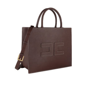 BS09A51E2_644-02 Καφέ Τσάντα Tote Με Logo ELISABETTA FRANCHI