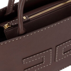 BS09A51E2_644-03 Καφέ Τσάντα Tote Με Logo ELISABETTA FRANCHI