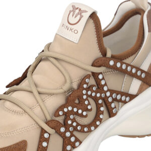 SS0085T029_I35-03 Ariel 16 Καφέ Sneakers Με Στρας pinko