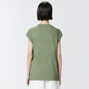 104603A2D1_V49-mdl3 Marrakech Πράσινο T-Shirt Με Logo pinko