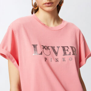 104605A2D1_N55-mdl2 Torcetti Ροζ T-Shirt Με Logo pinko