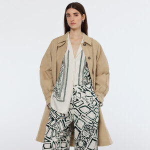 179537_260-mdl2 Μπεζ Φαρδύ Ελαφρύ Παλτό MAISON SCOTCH