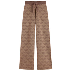 179560_281-00 MAISON SCOTCH Καφέ Φαρδύ Παντελόνι Λούρεξ