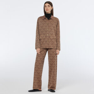 179560_281 & 179655_281-mdl1 Καφέ Ζακέτα Λούρεξ MAISON SCOTCH Καφέ Φαρδύ Παντελόνι Λούρεξ
