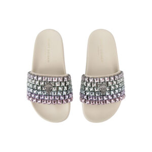 4353644979-02 Meena Eagle Jewel Άσπρη Παντόφλα Με Στρας KURT GEIGER