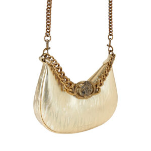 4354666189-02 Small Chelsey Chain Hobo Χρυσή Τσάντα KURT GEIGER