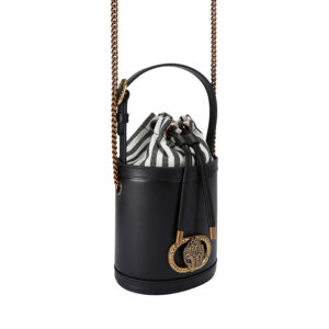 4354701169-02 Small Chelsey Round Bucket Μαύρη Τσάντα KURT GEIGER