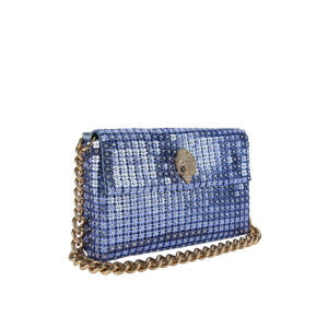 4367182999-02 Small Party Flower Shoulder Μπλε Τσάντα KURT GEIGER