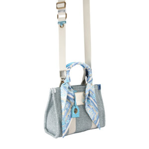 9544586999-03 Small Southbank Tote Γαλάζια Τσάντα KURT GEIGER
