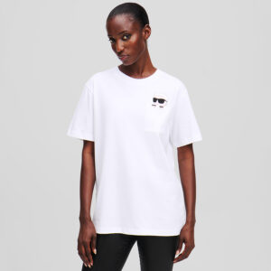A1W17100_100-mdl1 Ikon Peek-A-Boo Άσπρο T-Shirt KARL LAGERFELD