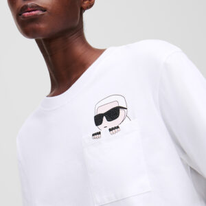 A1W17100_100-mdl2 Ikon Peek-A-Boo Άσπρο T-Shirt KARL LAGERFELD