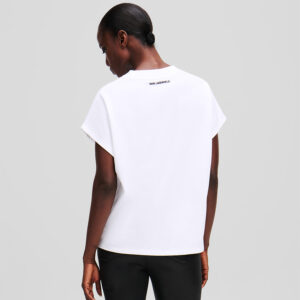 A1W17138_100-mdl3 Ikon Choupette Άσπρο T-Shirt KARL LAGERFELD
