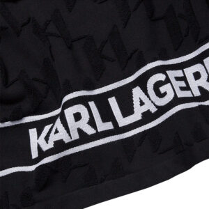 A1W43001_999-02 K/Essential Logo Μαύρη Πετσέτα Θαλάσσης KARL LAGERFELD