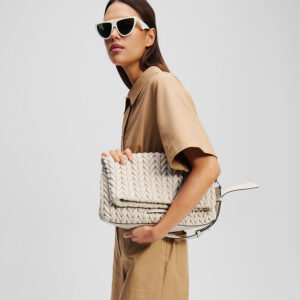 A2W30151_252-mdl1 K/Pillow Large Shoulderbag Λευκή Τσάντα KARL LAGERFELD