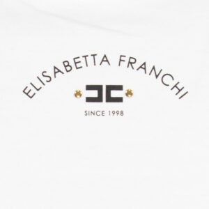 CN00251E2_270-02 Άσπρη Φανέλα Με Logo ELISABETTA FRANCHI