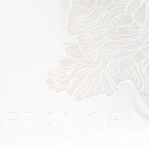 MA01851E2_270-02 Άσπρο Κροπ T-Shirt Με Φλοράλ Σχέδιο ELISABETTA FRANCHI