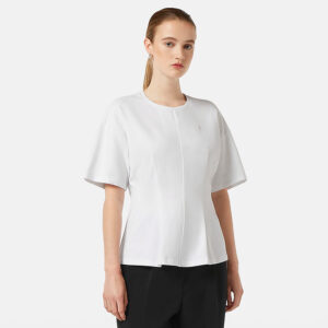 179625_100-mdl1 Άσπρη Μεσάτη Μπλούζα MAISON SCOTCH