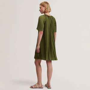 280424_GRN-mdl3 Vinlaa Mini Πράσινο Πλισέ Φόρεμα TED BAKER