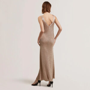 280635_GLD-mdl3 Alarnaa Maxi Χρυσό Φόρεμα Λούρεξ TED BAKER
