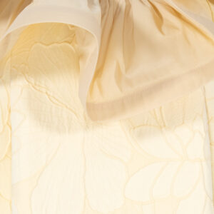 AB69852E2_DC7-02 Mini Κίτρινο Φόρεμα Με Βολάν ELISABETTA FRANCHI