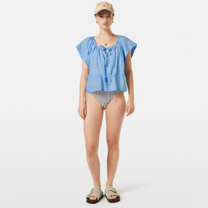 U9A00641T_209-mdl1 Γαλάζια Μπλούζα Μπροντερί MAISON SCOTCH and soda