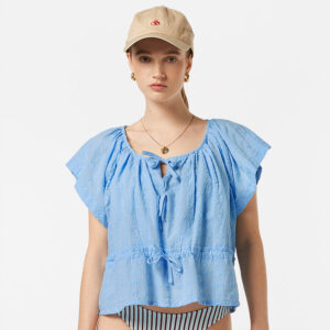 U9A00641T_209-mdl2 Γαλάζια Μπλούζα Μπροντερί MAISON SCOTCH and soda