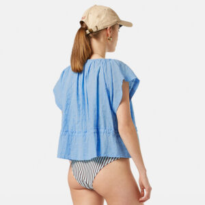 U9A00641T_209-mdl3 Γαλάζια Μπλούζα Μπροντερί MAISON SCOTCH and soda