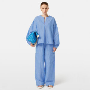 U9B00629T_426-mdl1 Μπλε Ριγέ Φαρδιά Μπλούζα MAISON SCOTCH and soda