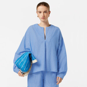 U9B00629T_426-mdl2 Μπλε Ριγέ Φαρδιά Μπλούζα MAISON SCOTCH and soda
