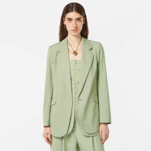 U9G00689T_357-mdl2 Λαχανί Φαρδύ Σακάκι Με Ζώνη MAISON SCOTCH and soda