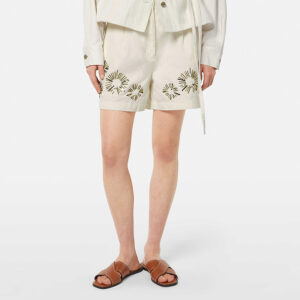 UFJ00601N_111-mdl2 Εκρού Σορτς Με Σχέδιο Από Χάντρες MAISON SCOTCH and soda
