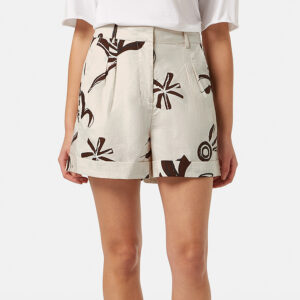 UFJ00688N_208-mdl2 Εκρού Εμπριμέ Παντελόνι Σορτς MAISON SCOTCH and soda