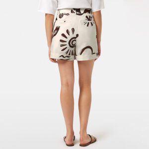 UFJ00688N_208-mdl3 Εκρού Εμπριμέ Παντελόνι Σορτς MAISON SCOTCH and soda