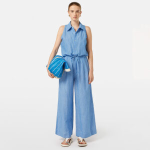 ULN00624M_426-mdl1 Μπλε Ριγέ Άνετη Ολόσωμη Φόρμα MAISON SCOTCH and soda