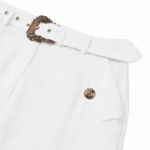 78HAA109-N0433_003-02 Άσπρο Παντελόνι Cargo Με Ζώνη VERSACE JEANS COUTURE