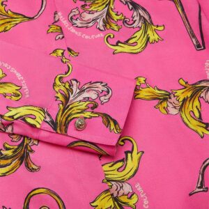 78HAL222-NS639_494-02 Ροζ Εμπριμέ Πουκάμισο VERSACE JEANS COUTURE