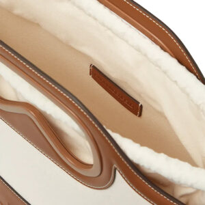 A2W30214_1UA-02 K/Aviator Tulip Canvas Tote Εκρού-Καφέ Τσάντα KARL LAGERFELD