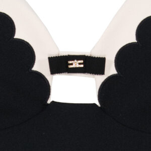 AB70352E2_E84-02 Mini Ασπρόμαυρο Εφαρμοστό Φόρεμα ELISABETTA FRANCHI