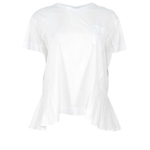 M5EX04_00791-00 Άσπρο Πλισέ T-Shirt MEIMEIJ