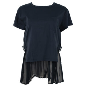 M5EX20_00299-00 Μπλε T-Shirt Με Πλισέ Πέπλουμ MEIMEIJ