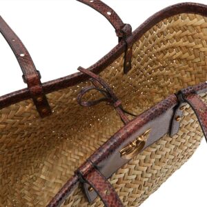 103324A2GO_L84Q-02 Love Summer Basket Καφέ Ψάθινη Τσάντα pinko