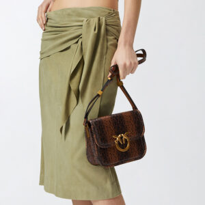 104297A2CH_L17Q-mdl2 Mini Love Box Bag FL Καφέ Τσάντα Με Εφέ Φιδιού pinko