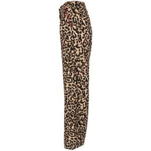2503004_BRW-02 Σατέν Παντελόνι Με Animal Print C-THROU