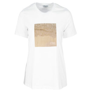 080.10.01.083_WHT-00 Άσπρο T-Shirt Με Στάμπα Παραλία FOREL